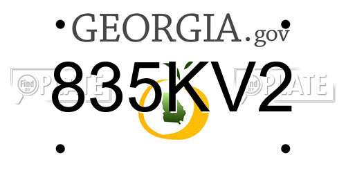 835KV2 Georgia License Plate