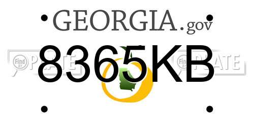 8365KB Georgia License Plate