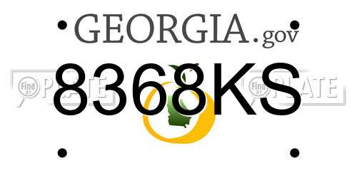 8368KS Georgia License Plate