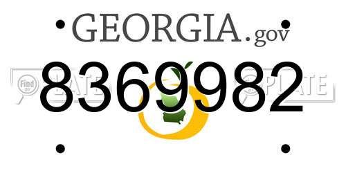8369982 Georgia License Plate