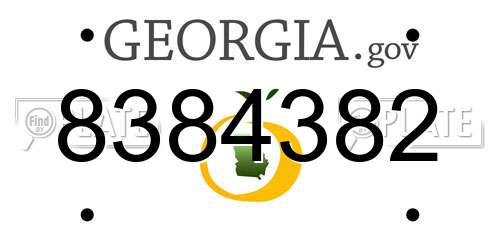 8384382 Georgia License Plate