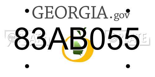 83AB055 Georgia License Plate