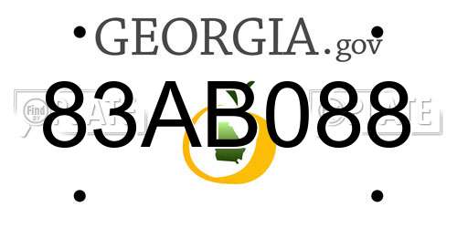 83AB088 Georgia License Plate