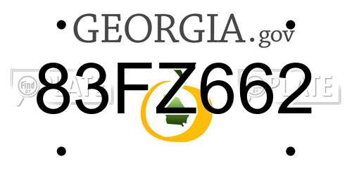83FZ662 Georgia License Plate