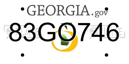 83GO746 Georgia License Plate