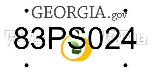 83PS024 Georgia License Plate