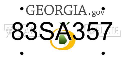83SA357 Georgia License Plate