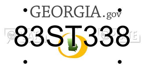 83ST338 Georgia License Plate