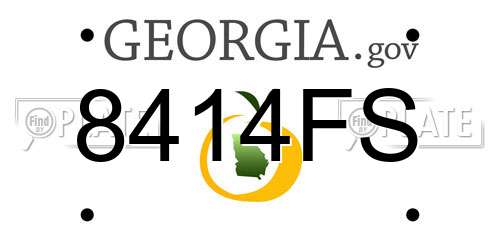 8414FS Georgia License Plate