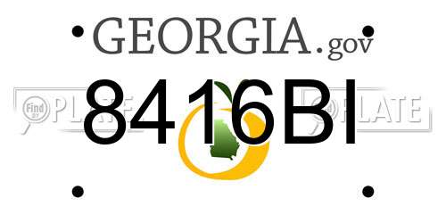 8416BI Georgia License Plate