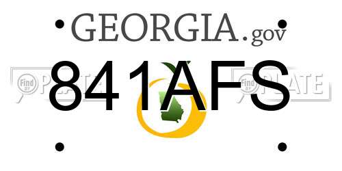 841AFS Georgia License Plate