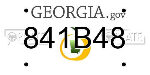 841B48 Georgia License Plate