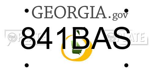 841BAS Georgia License Plate