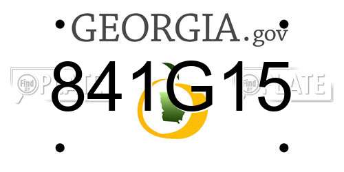 841G15 Georgia License Plate