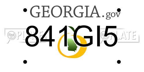 841GI5 Georgia License Plate