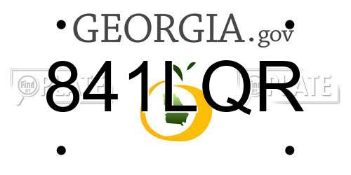 841LQR Georgia License Plate