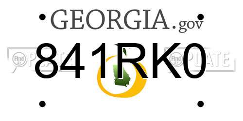 841RK0 Georgia License Plate