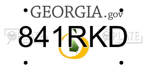 841RKD Georgia License Plate