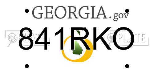 841RKO Georgia License Plate