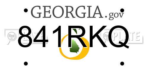 841RKQ Georgia License Plate
