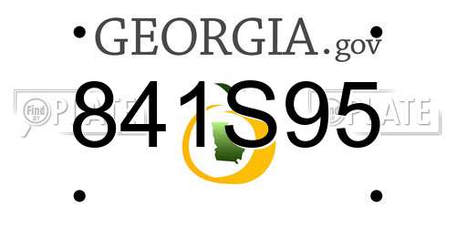 841S95 Georgia License Plate