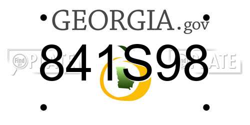 841S98 Georgia License Plate