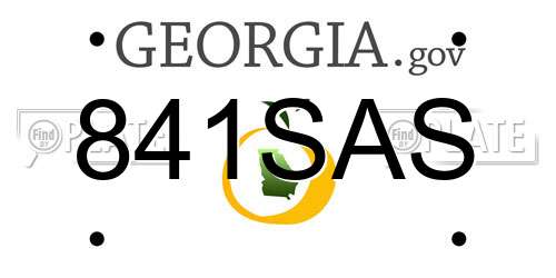 841SAS Georgia License Plate