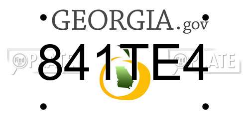 841TE4 Georgia License Plate