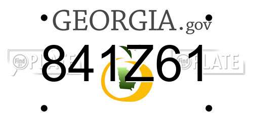 841Z61 Georgia License Plate