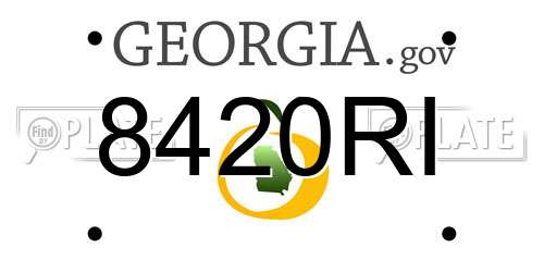 8420RI Georgia License Plate