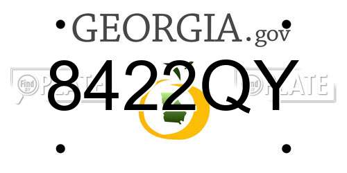8422QY Georgia License Plate