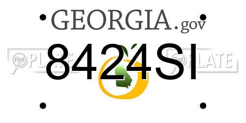 8424SI Georgia License Plate