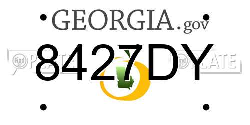 8427DY Georgia License Plate
