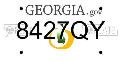 8427QY Georgia License Plate