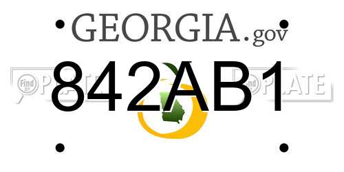 842AB1 Georgia License Plate
