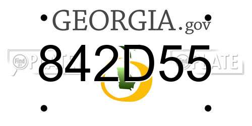 842D55 Georgia License Plate