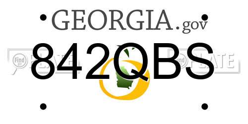 842QBS Georgia License Plate