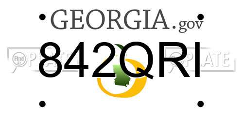 842QRI Georgia License Plate