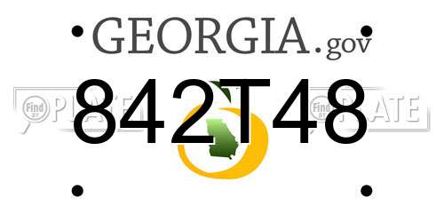 842T48 Georgia License Plate