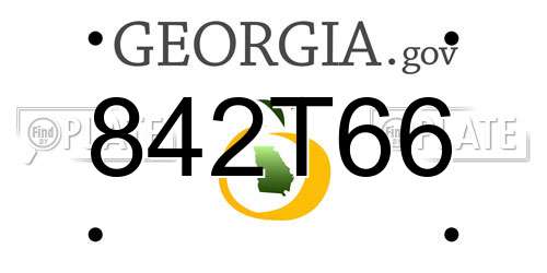 842T66 Georgia License Plate