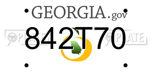 842T70 Georgia License Plate