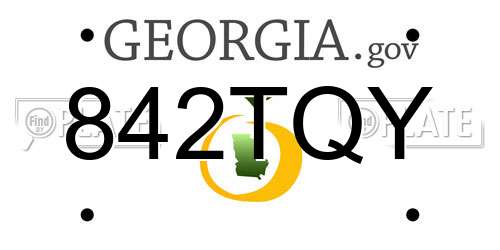 842TQY Georgia License Plate