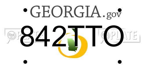 842TTO Georgia License Plate