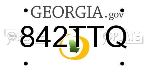 842TTQ Georgia License Plate