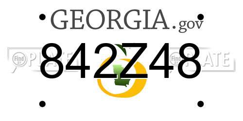 842Z48 Georgia License Plate