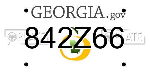 842Z66 Georgia License Plate