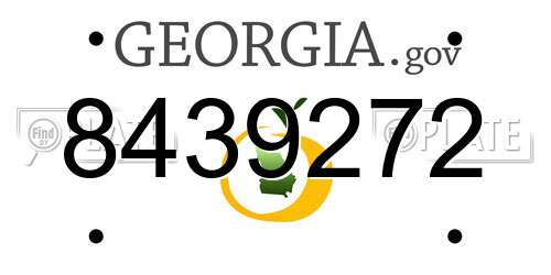 8439272 Georgia License Plate