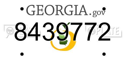 8439772 Georgia License Plate