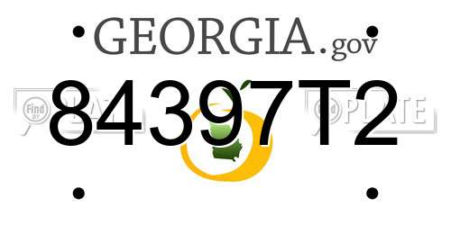 84397T2 Georgia License Plate