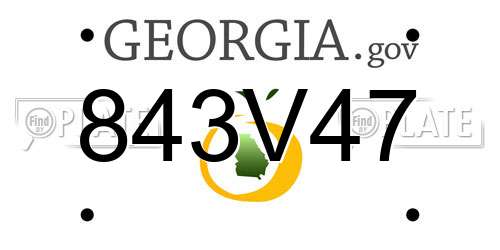 843V47 Georgia License Plate